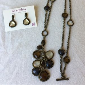 Price ⬇️ Lia Sophia Kiam Caviar Necklace/Earrings